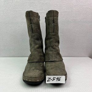 Merrell Drizzle Mid Calf Boots Gray Suede Size:8 Waterproof